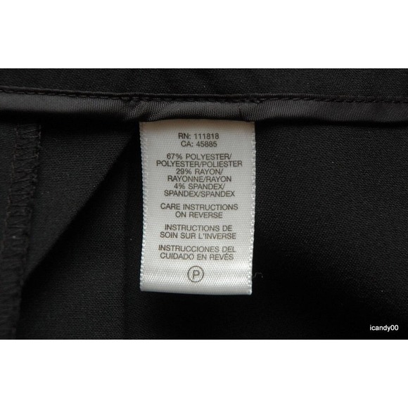 Michael Kors Stretch Poly Blend Cropped Dress Pants Trousers Black 10 Nwt $79 - Picture 6 of 6